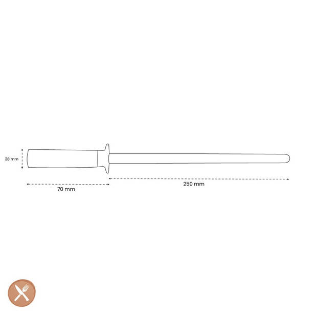 Satake - Kuro Keramische Slijpstaaf 25cm