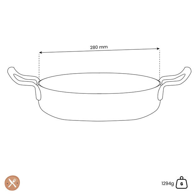 Pensofal - Academy Class Koekenpan met 2 handvatten 28 cm