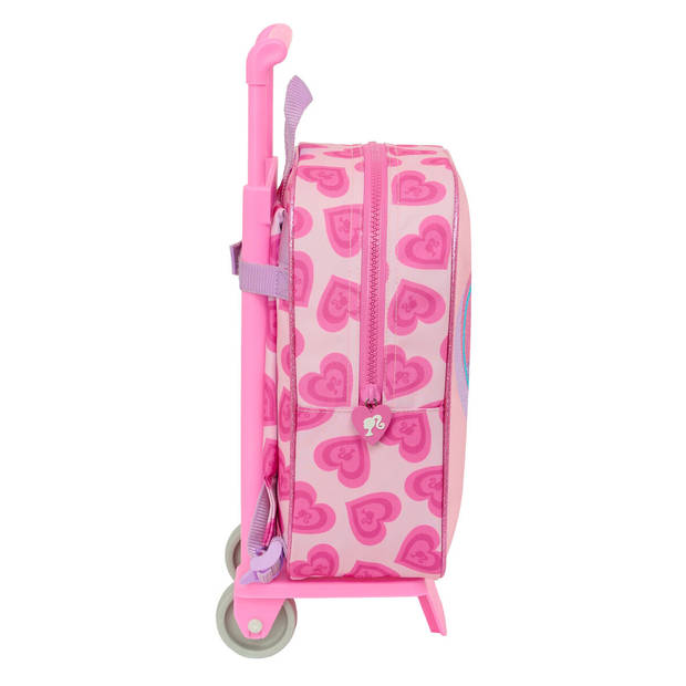 Schoolrugzak met Wielen Barbie Love Roze 22 x 27 x 10 cm