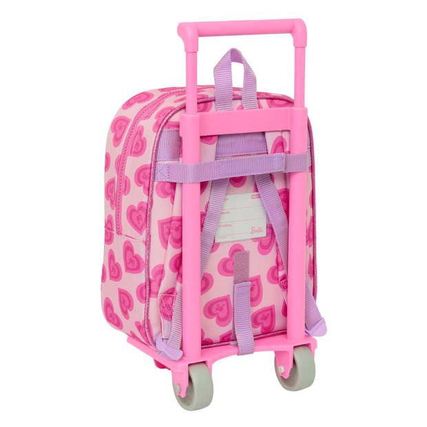 Schoolrugzak met Wielen Barbie Love Roze 22 x 27 x 10 cm