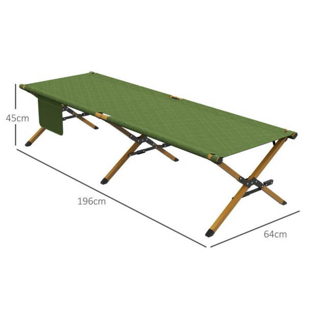 Veldbed - Kampeerbed - Logeerbed - Vouwbed - Stretcher - 196 cm x 64 cm x 45 cm