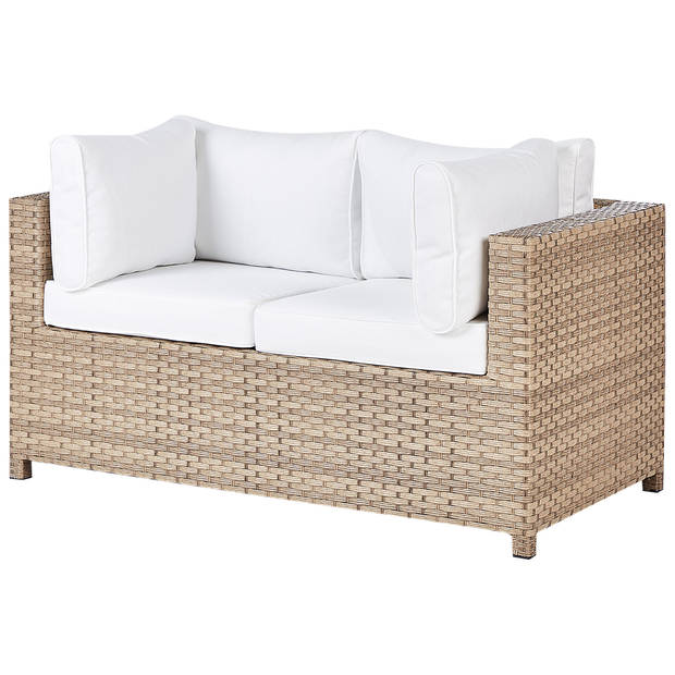 Beliani MILANO - Zitgroep-Beige-PE rotan