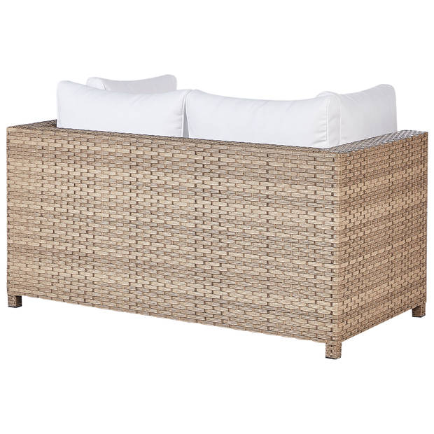 Beliani MILANO - Zitgroep-Beige-PE rotan