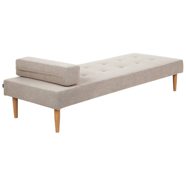 Beliani NIORT - Chaise longue-Beige-Polyester