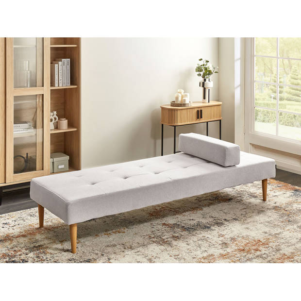 Beliani NIORT - Chaise longue-Wit-Polyester