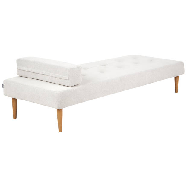 Beliani NIORT - Chaise longue-Wit-Polyester