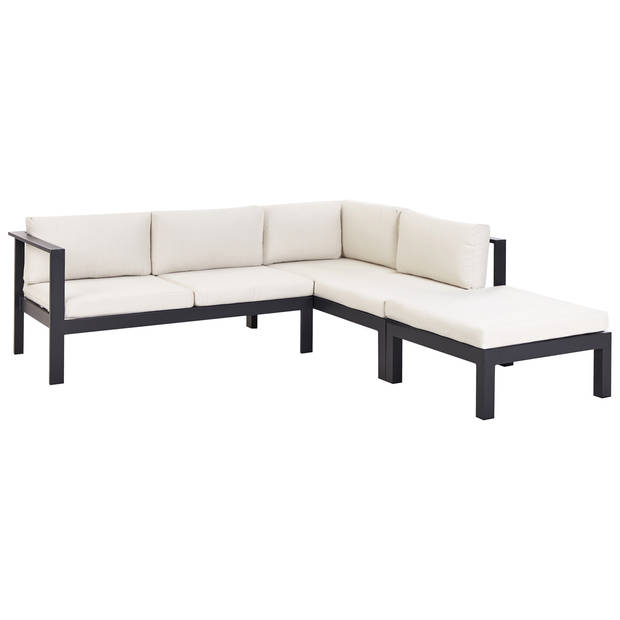 Beliani MESSINA - Loungeset-Wit-Aluminium