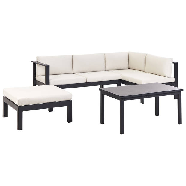 Beliani MESSINA - Loungeset-Wit-Aluminium