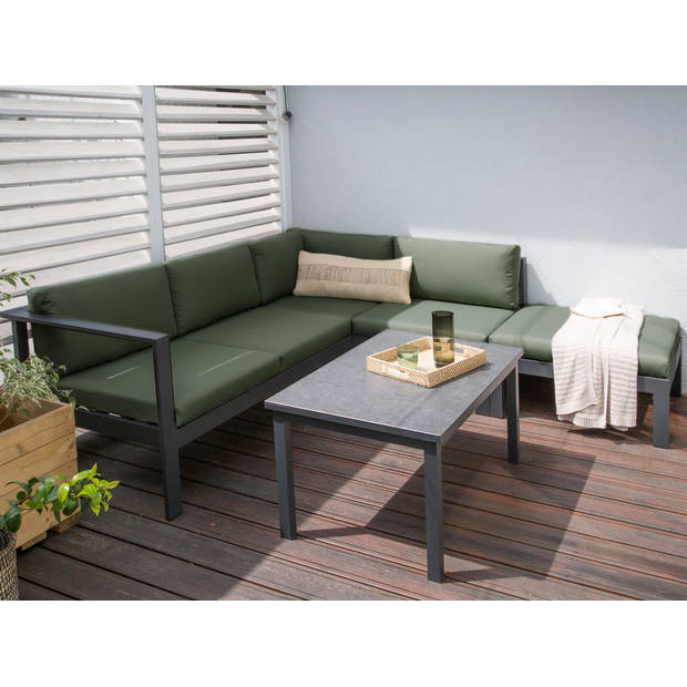 Beliani MESSINA - Loungeset-Groen-Aluminium