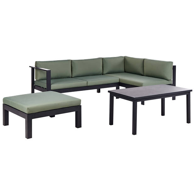 Beliani MESSINA - Loungeset-Groen-Aluminium