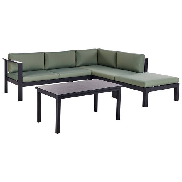 Beliani MESSINA - Loungeset-Groen-Aluminium