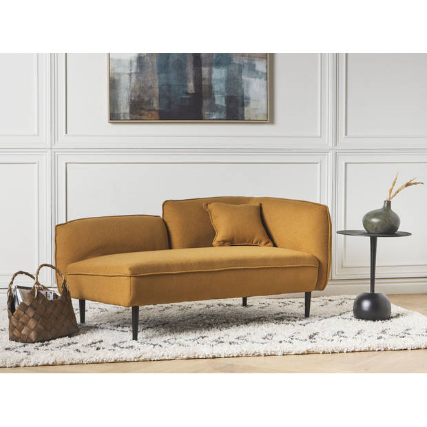 Beliani CHEVANNES - Chaise longue-Geel-Bouclé