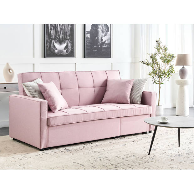 Beliani GLOMMA - Slaapbank-Roze-Polyester