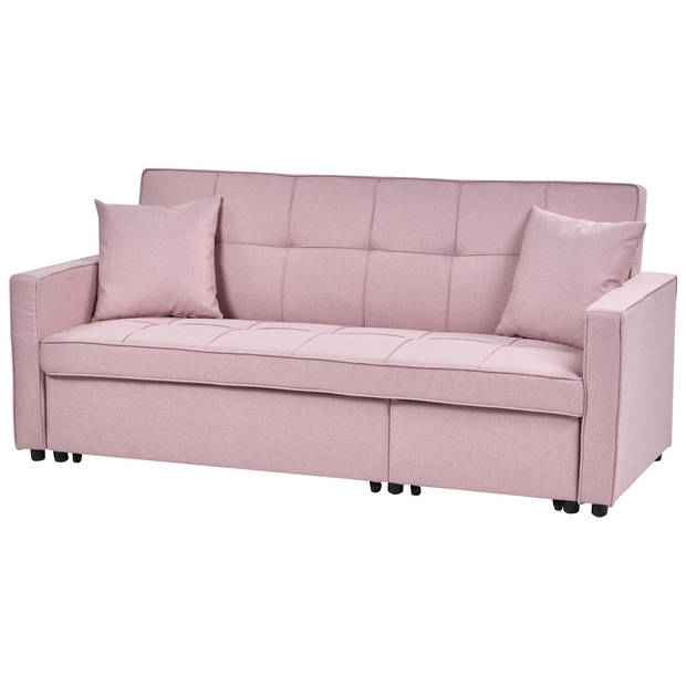 Beliani GLOMMA - Slaapbank-Roze-Polyester