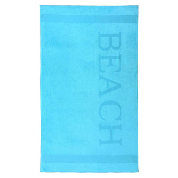 Droomtextiel® Beach Strandlaken xxl 100x200 cm - Aqua - 100% Zacht Katoen - Sterke Kwaliteit