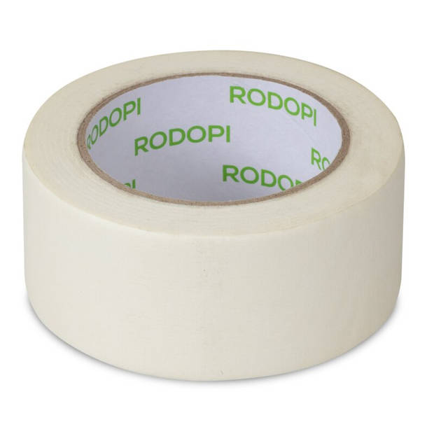 Rodopi® Schilders Tape / Afplaktape Wit - 50mmx50m - 1 rol