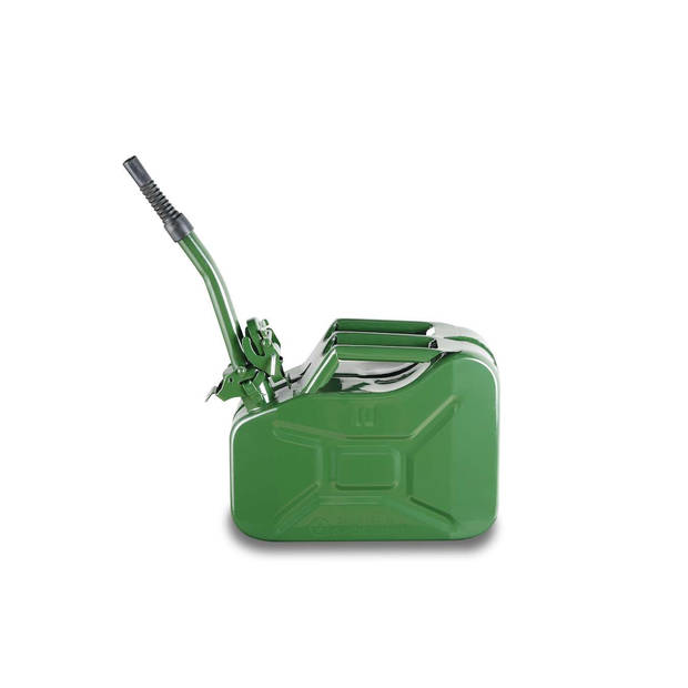 Green Series - Metalen Jerrycan - 10 Liter - Legergroen - met schenktuit