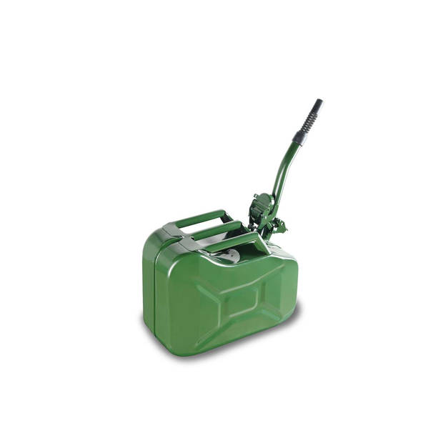 Green Series - Metalen Jerrycan - 10 Liter - Legergroen - met schenktuit