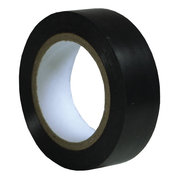 DULA - Isolatietape - 18mm x 10m - PVC - Vlamvertragend - Isolatieband zwart - 1rol