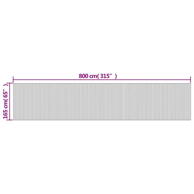 vidaXL Kamerscherm 165x800 cm bamboe donkerbruin