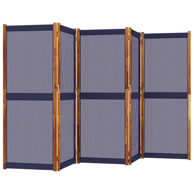 vidaXL Kamerscherm met 5 panelen 350x180 cm donkerblauw