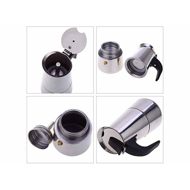 Nonna percolator (inductie) 9 kops - 500 ml - RVS espresso maker / espressomaker 100% RVS