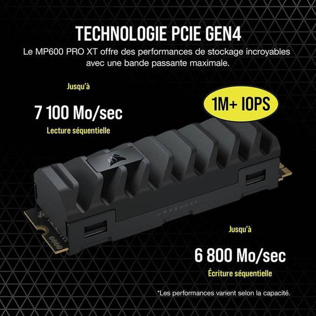 Corsair Mp600 Pro Xt Solid State-Schijf - 2Tb Nvme Pcie M.2 (Cssd-F2000Gbmp600Pxt)