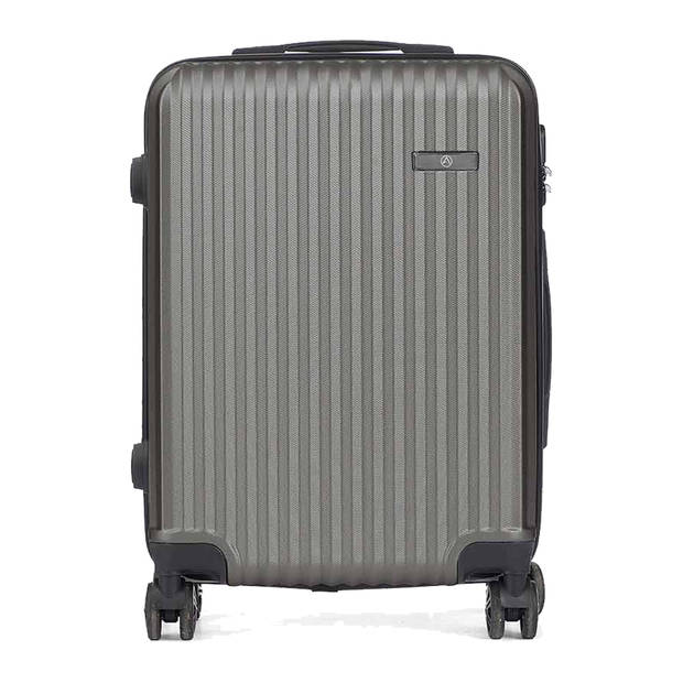 Cabine handbagage reis trolley koffer - zwenkwielen - 57 x 38 x 23 cm - 48 liter - antraciet - Handbagage koffers