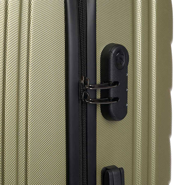 Cabine handbagage reis trolley koffer - zwenkwielen - 57 x 38 x 23 cm - 48 liter - groen - Handbagage koffers