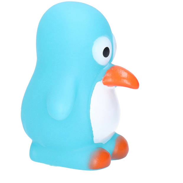 Rubber badeendje/pinguin - 3x - Classic blauw - badkamer fun artikelen - size 6 cm - kunststof - Badeendjes