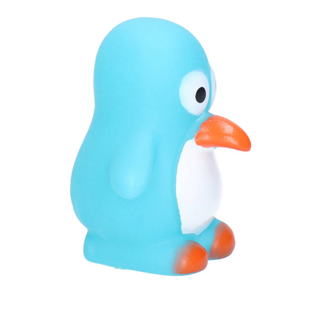 Pinguin/badeendjes - rubber - 2 stuks - roze en blauw - 6 cm - bad speelgoed - Badeendjes