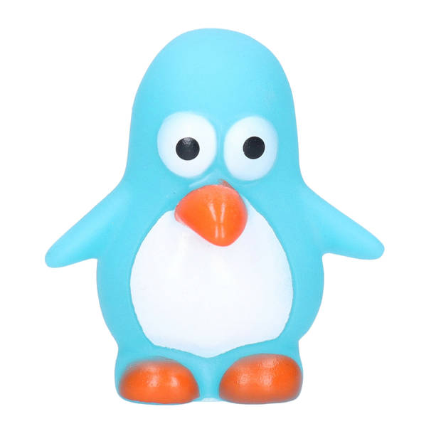 Rubber badeendje/pinguin - 3x - Classic blauw - badkamer fun artikelen - size 6 cm - kunststof - Badeendjes