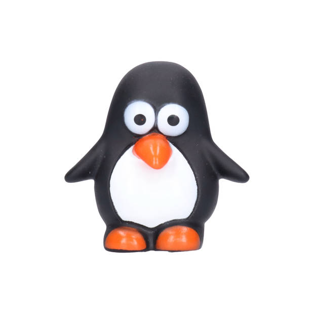 Rubber badeendje/pinguin - Classic zwart - badkamer fun artikelen - size 6 cm - kunststof - Badeendjes