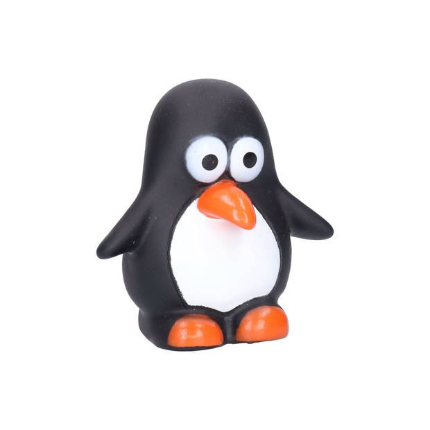 Rubber badeendje/pinguin - Classic zwart - badkamer fun artikelen - size 6 cm - kunststof - Badeendjes