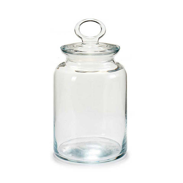 Pasabahce Snoeppot/voorraadpot Megan - 2x - 1500 ml - glas - met luchtdichte deksel - D12 x H21 cm - Voorraadpot
