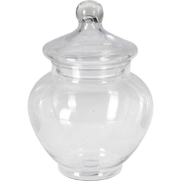 Excellent Houseware Snoeppot/voorraadpot Sweets - 2200 ml - glas - luchtdichte deksel - D14 x H19 cm - Voorraadpot