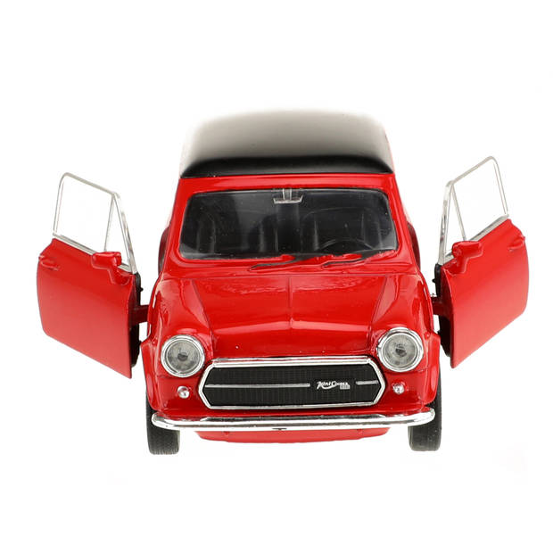 Welly Speelgoed Mini Cooper auto - rood - die-cast metaal - 10 cm - Model 1300 - Speelgoed auto's