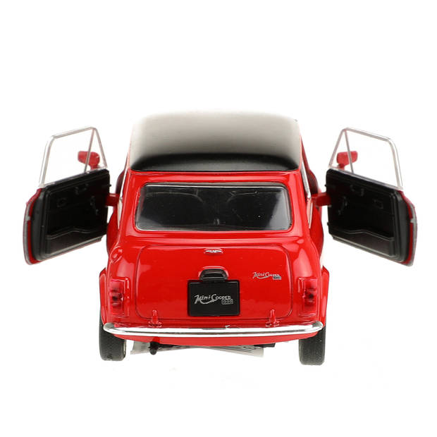 Welly Speelgoed Mini Cooper auto - rood - die-cast metaal - 10 cm - Model 1300 - Speelgoed auto's