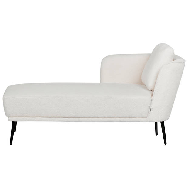 Beliani ARTHEZE - Chaise longue-Wit-Bouclé