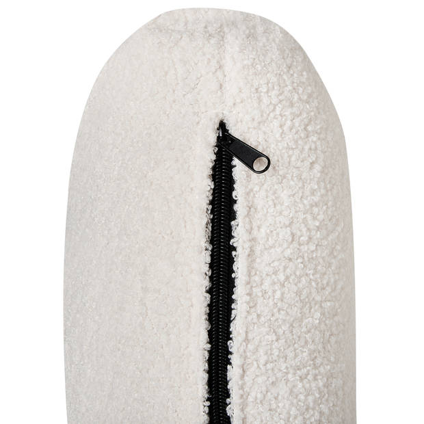 Beliani ARTHEZE - Chaise longue-Wit-Bouclé