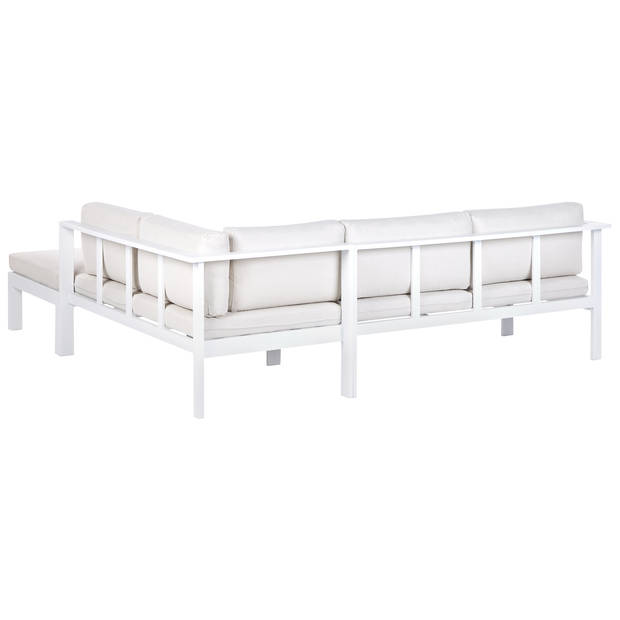 Beliani MESSINA - Loungeset-Wit-Aluminium