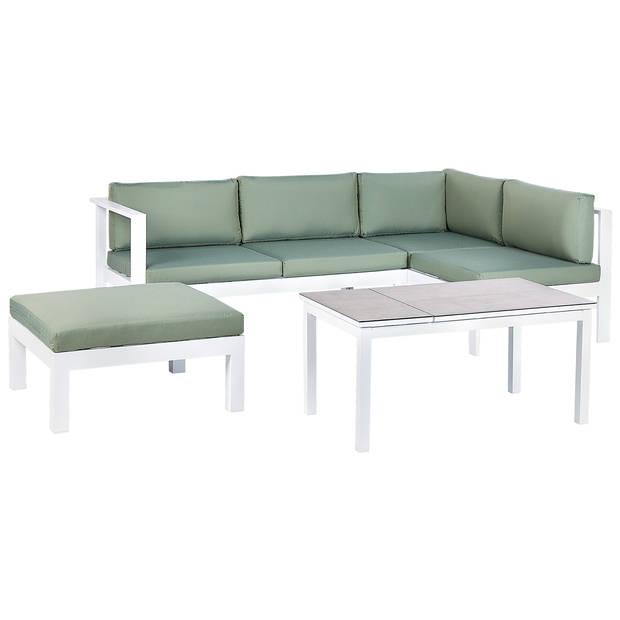 Beliani MESSINA - Loungeset-Groen-Aluminium