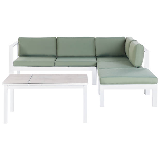 Beliani MESSINA - Loungeset-Groen-Aluminium