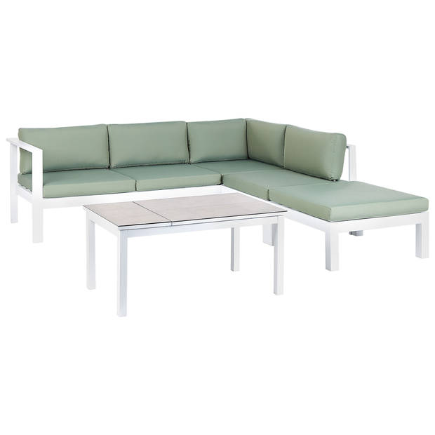 Beliani MESSINA - Loungeset-Groen-Aluminium