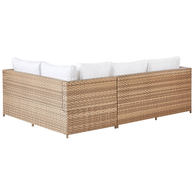 Beliani AVOLA - Loungeset-Wit-PE rotan