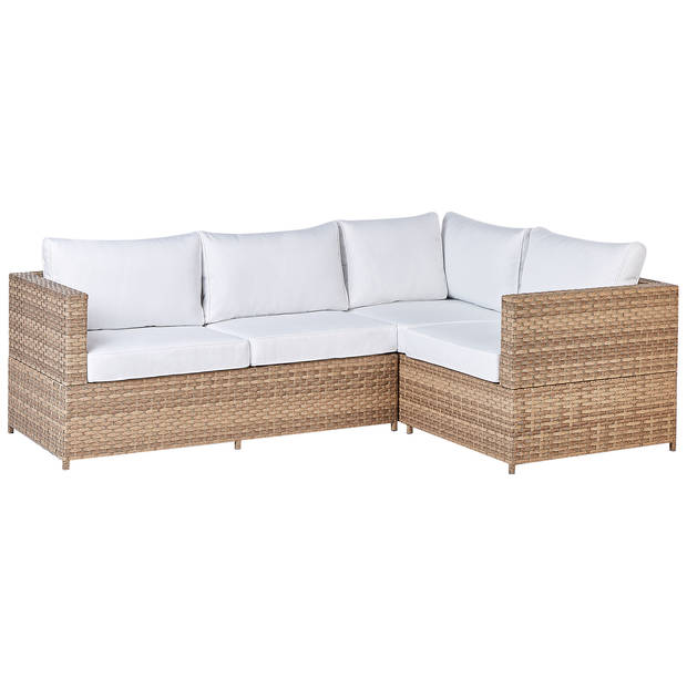 Beliani AVOLA - Loungeset-Wit-PE rotan