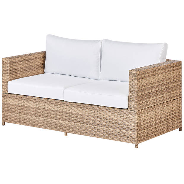 Beliani AVOLA - Loungeset-Wit-PE rotan