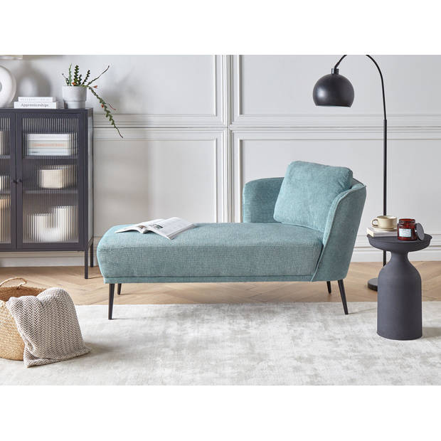 Beliani ARTHEZE - Chaise longue-Blauw-Polyester