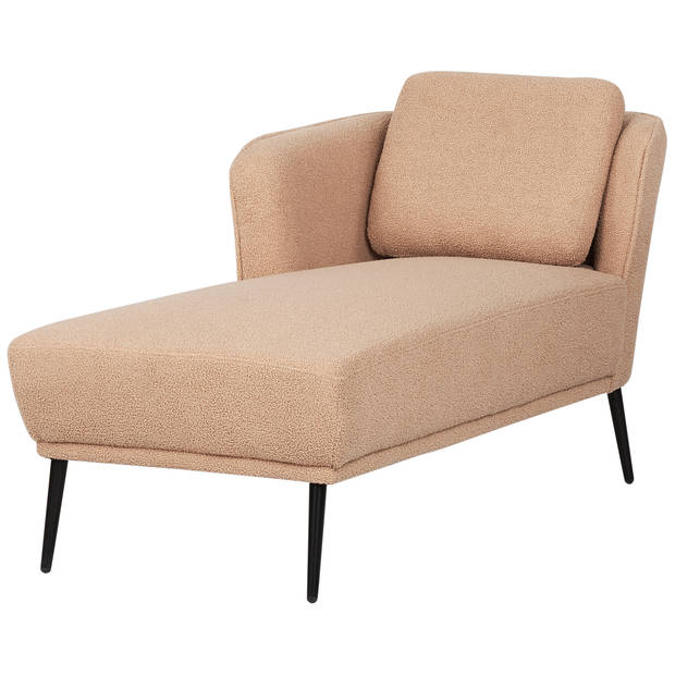 Beliani ARTHEZE - Chaise longue-Beige-Bouclé