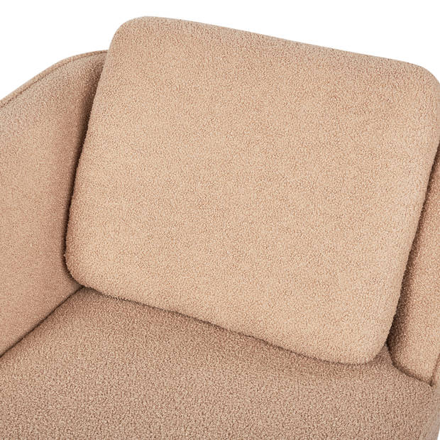 Beliani ARTHEZE - Chaise longue-Beige-Bouclé